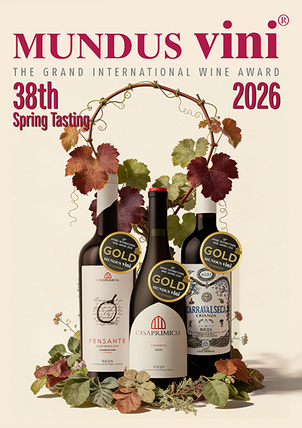Casa Primicia Crianza 2021, Carravalseca Crianza 2021 y Pensante Maturana 2017 premiados con Medalla de Oro en Mundus Vini 2026